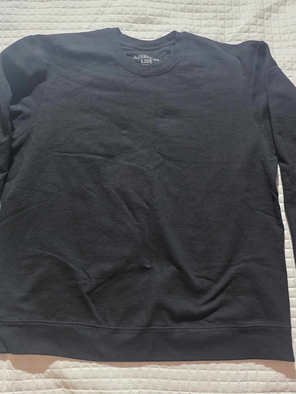 Assholes Live Forever Black Crewneck Sweater